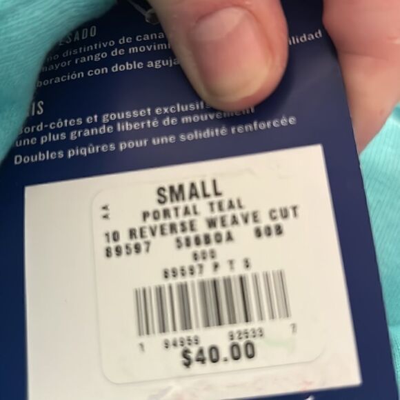 Champion portal teal 10” reverse weave cut shorts size small NEW - Picture 4 of 7